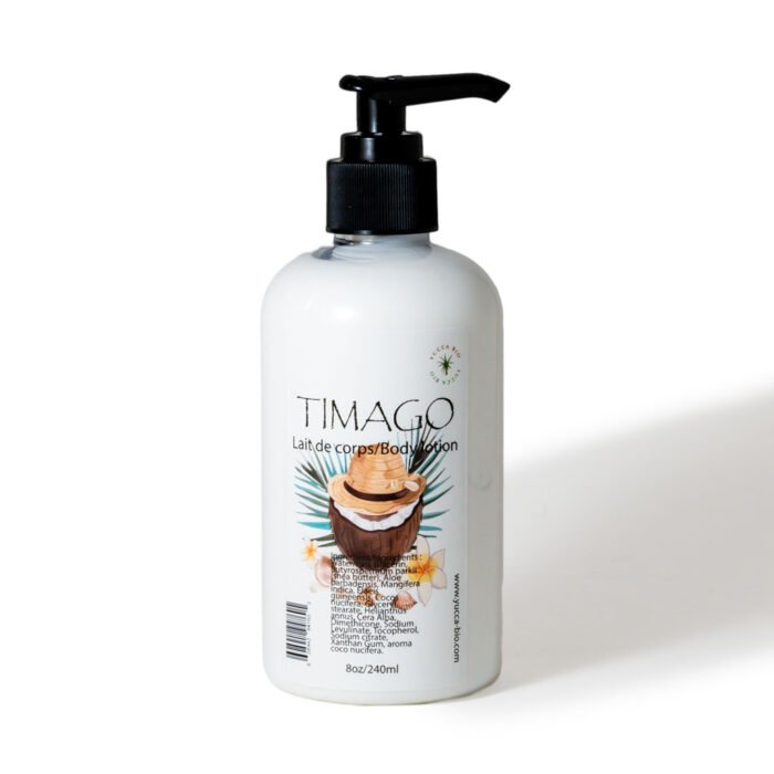 Timago - Lait Corporel Hydratant à la Noix de Coco - 240 ml / 8 oz